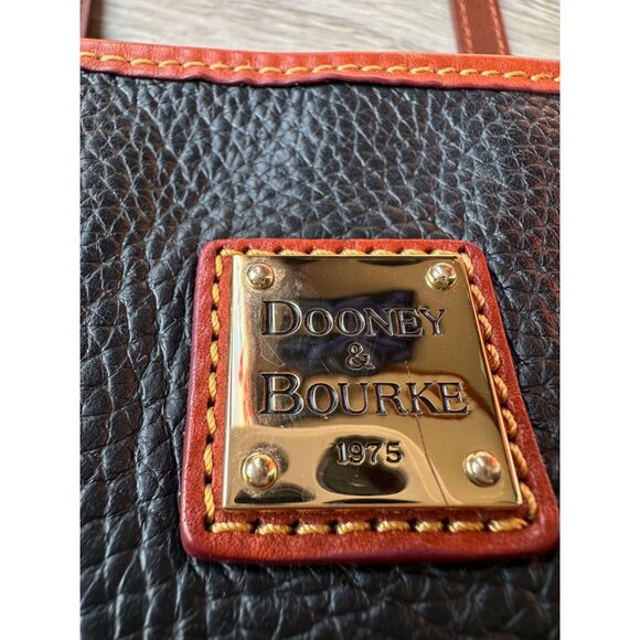 Dooney & Bourke Black and Copper Leather Colored Tote - Picture 9 of 16
